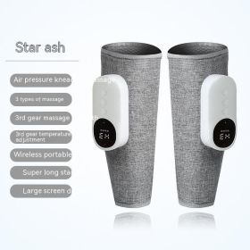 Automatic Heating Kneading Leg Massage Machine (Option: 2 Feet Gray-English Manual)