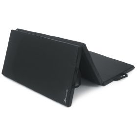 Tri (Option: Fold Folding Exercise Mat 6ft x 4ft  Black)