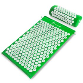 Acupressure Mat and Pillow Set (Option: Green)