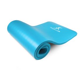 Extra Thick Yoga and Pilates Mat (Option: 1in  Aqua)