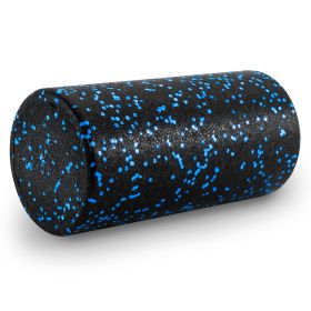 High Density Speckled Foam Roller (Option: 12x6in  Black/Blue)